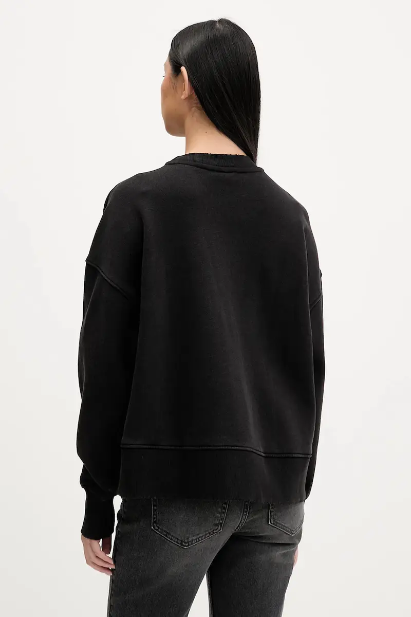 felpa in cotone Nero miniatura 3