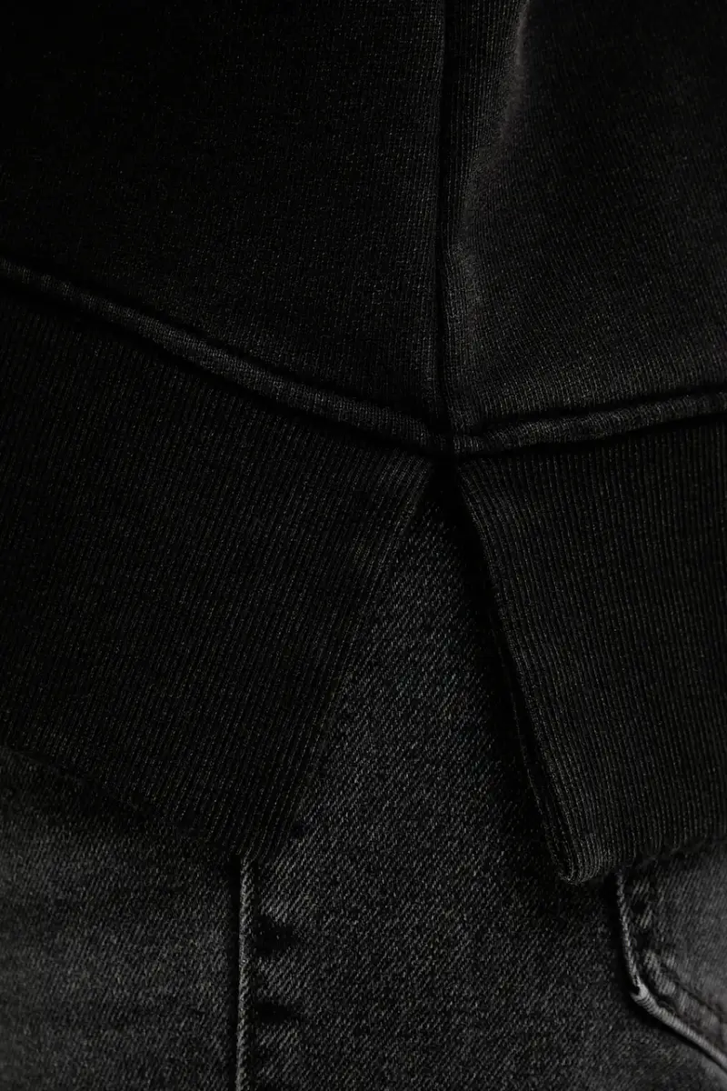 felpa in cotone Nero miniatura 5