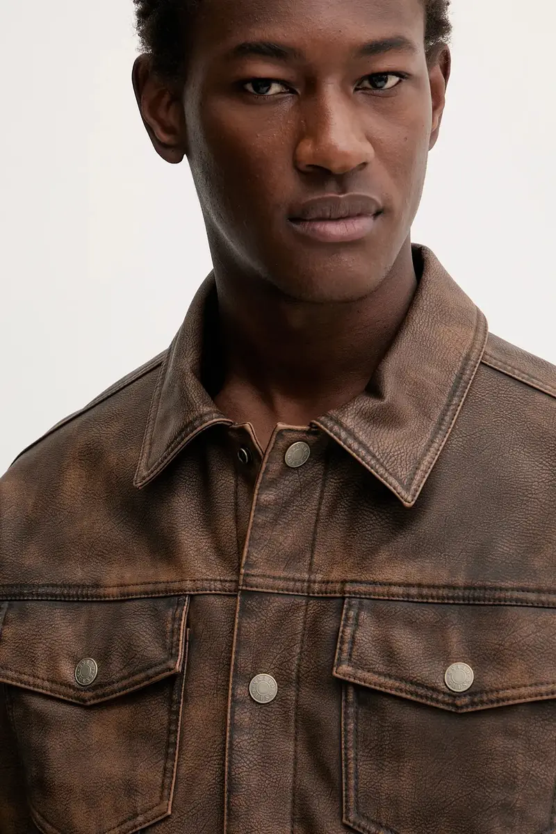 giacca colore marrone M5BL0L W3780 miniatura 4