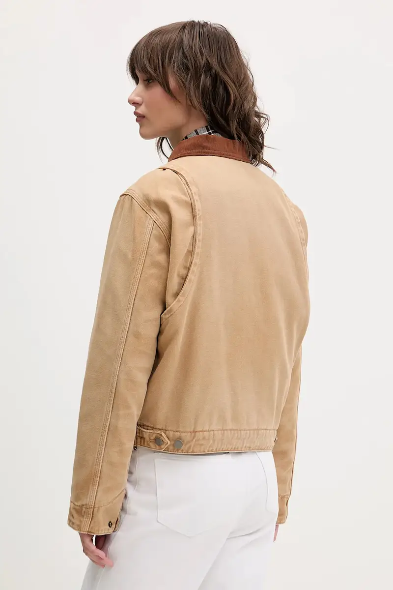 giacca di jeans colore marrone W5BN80 WG163 miniatura 3