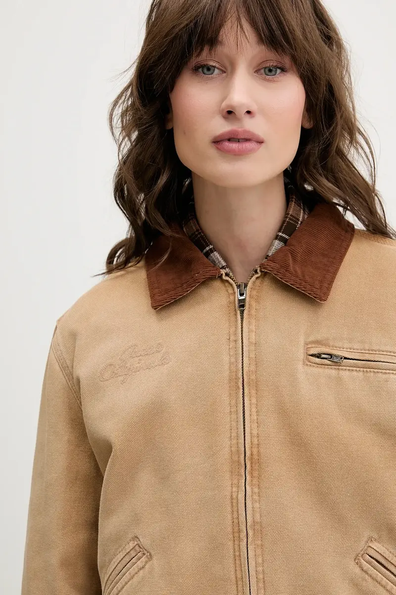 giacca di jeans colore marrone W5BN80 WG163 miniatura 4