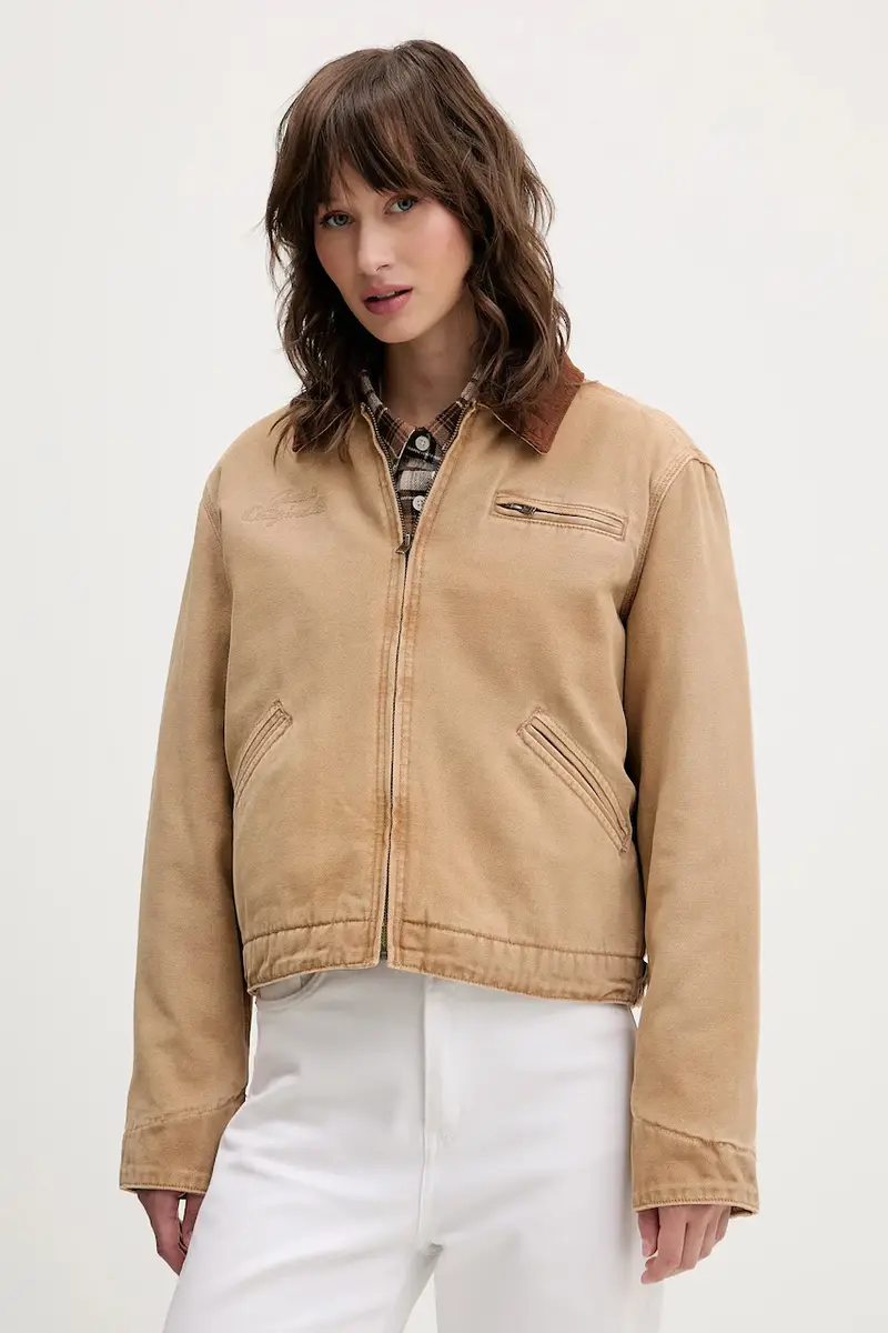 giacca di jeans colore marrone W5BN80 WG163