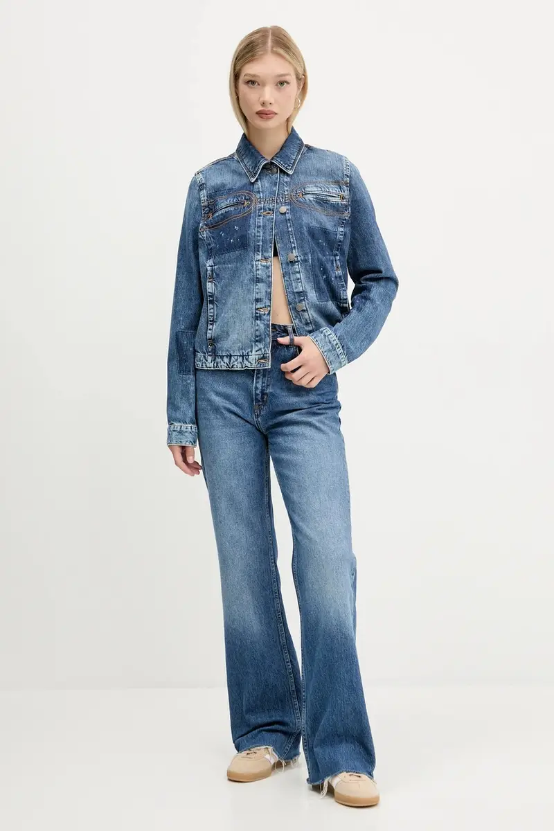 giacca di jeans HARRINGTON colore blu W5YN69 D5R01 miniatura 2