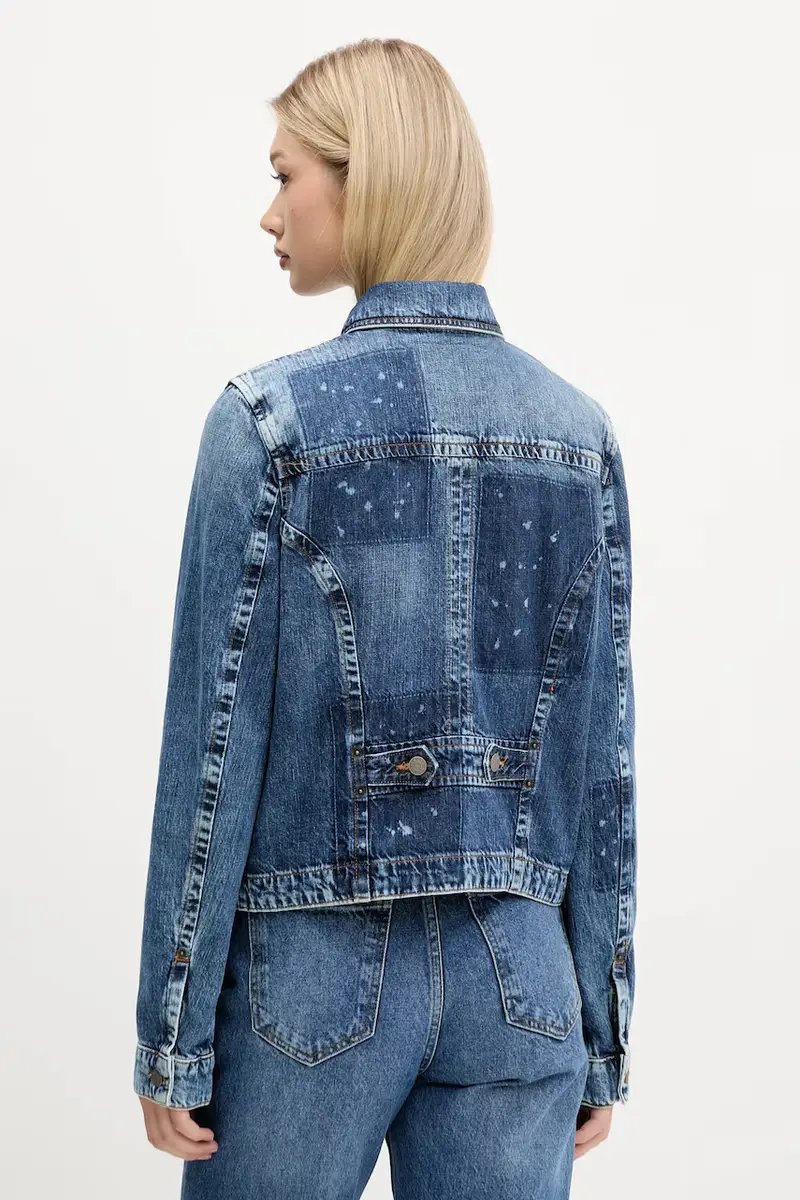 giacca di jeans HARRINGTON colore blu W5YN69 D5R01 miniatura 3