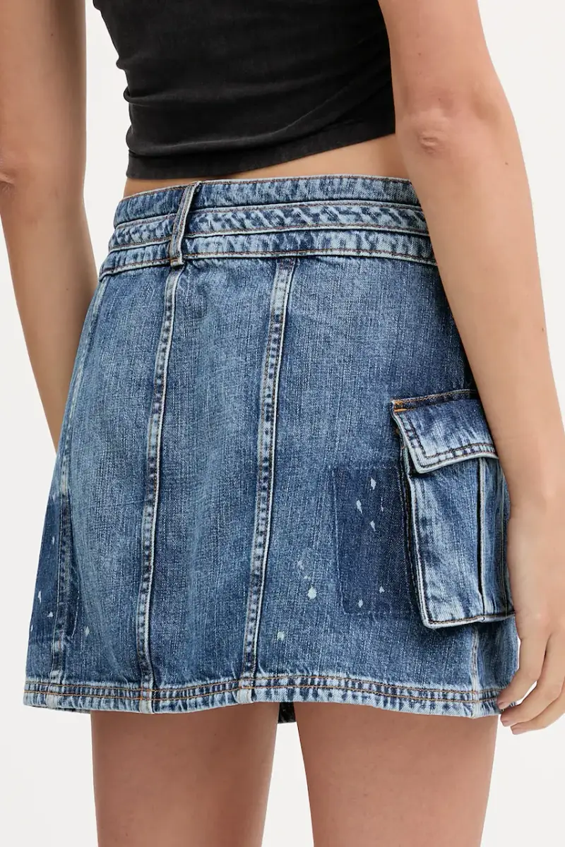 gonna di jeans HARRINGTON colore blu W5YD0L D5R01 miniatura 3