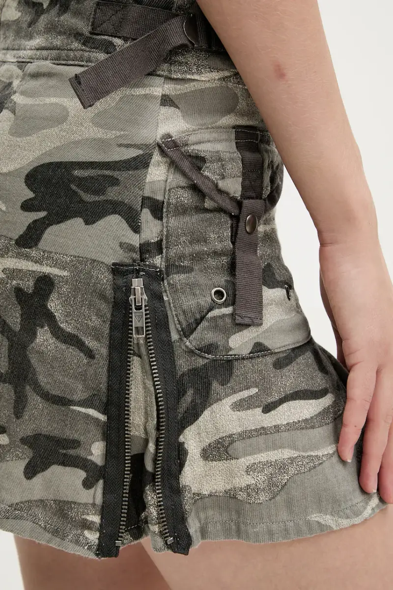 gonna in cotone colore grigio W5YD0O WHFN1 miniatura 5