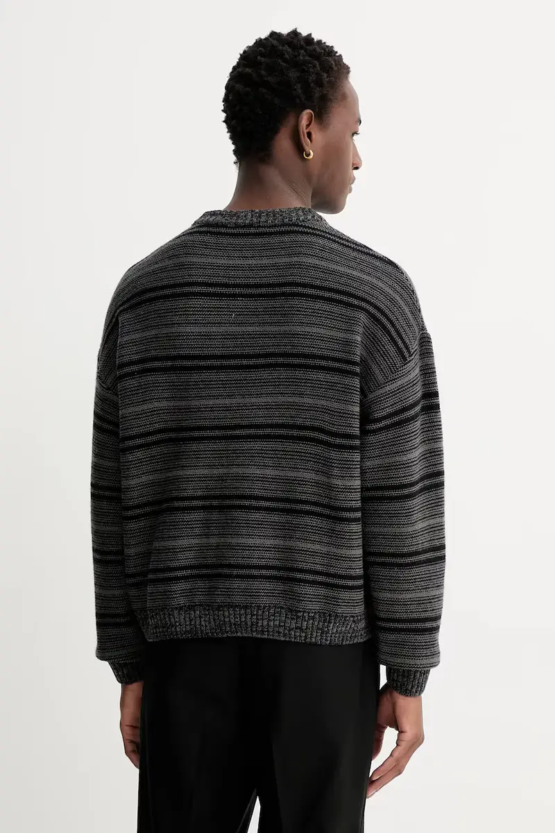 maglione con lana colore nero M5BR02 Z0670 miniatura 3