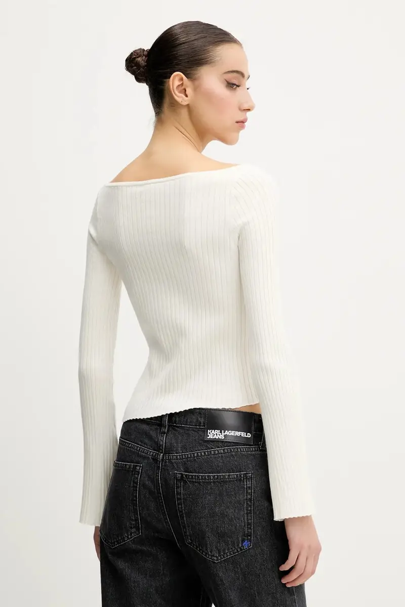 maglione donna colore beige W5GR23 Z2V62 miniatura 3