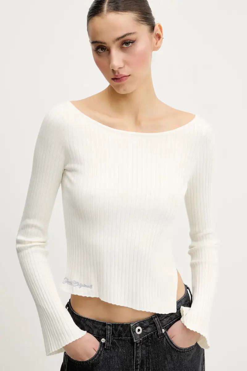 maglione donna colore beige W5GR23 Z2V62 miniatura 4