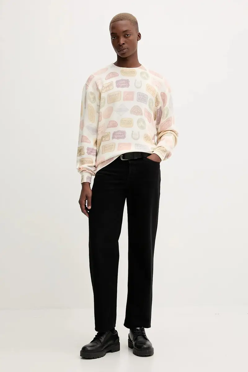 maglione in cotone uomo colore beige M5BR00 Z3P41 miniatura 2