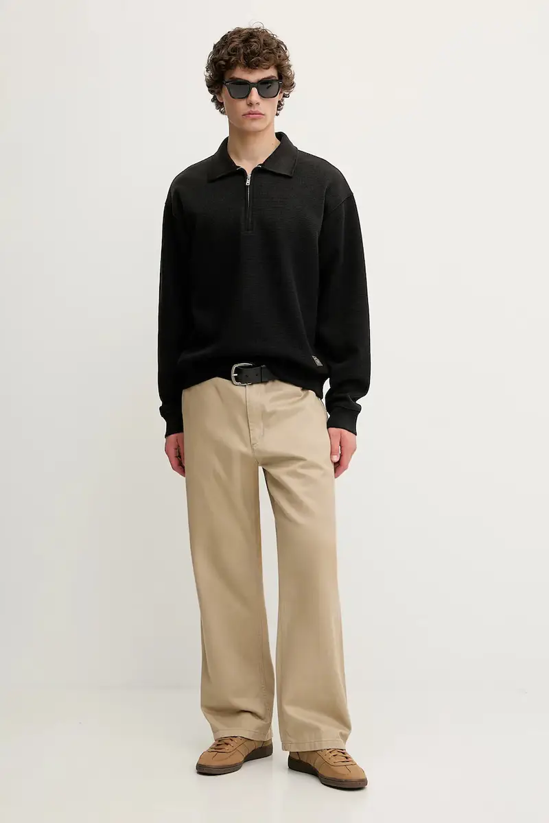 maglione uomo colore nero M5YQ31 KCU12 miniatura 2