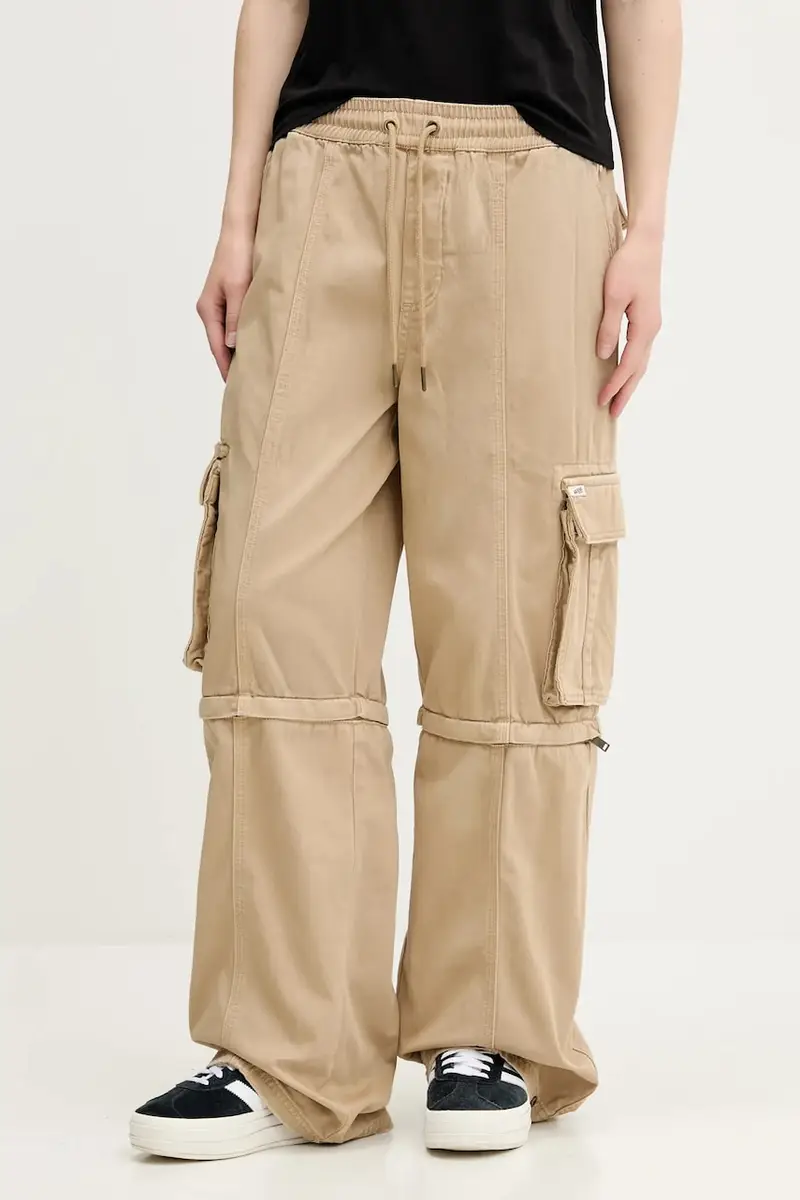 pantaloni in cotone donna colore verde W5GA2I WGCVA