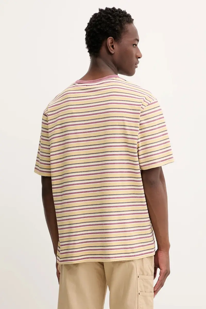 t-shirt in cotone colore giallo M5BI18 K8FQ4 miniatura 5