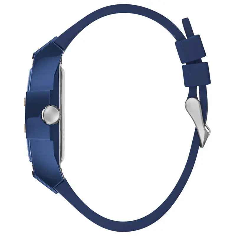 Orologio al quarzo multifunzionale da uomo, con quadrante blu e cinturino retrattile Un orologio in stile casual Modello GW0203G7 miniatura 2