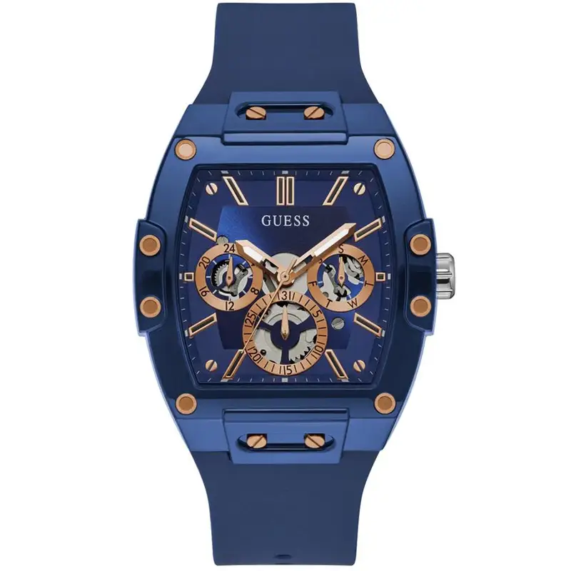Orologio al quarzo multifunzionale da uomo, con quadrante blu e cinturino retrattile Un orologio in stile casual Modello GW0203G7