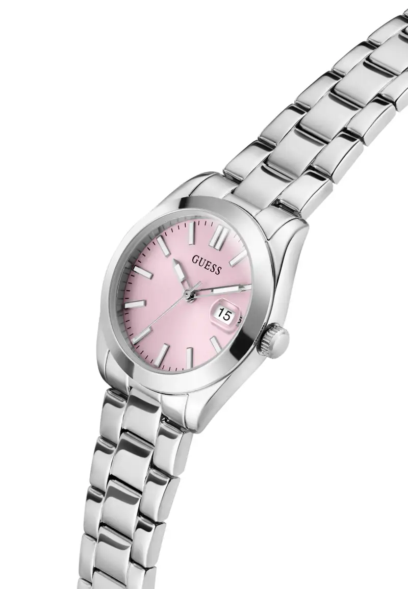 Orologio analogico 'Alice' rosa / argento miniatura 3