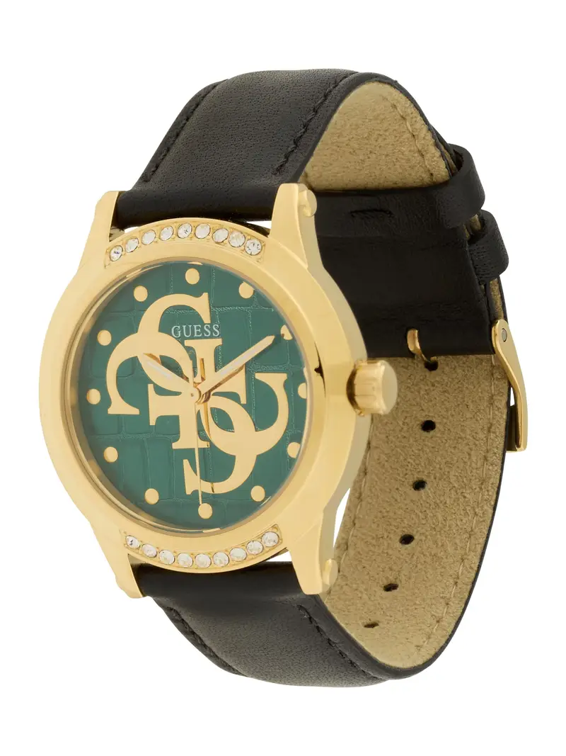 GUESS Orologio analogico 'Annette' oro / verde / nero