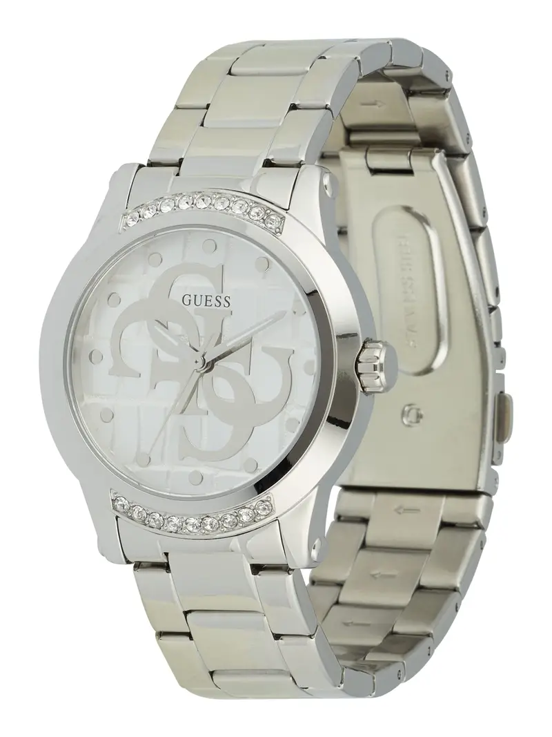 GUESS Orologio analogico argento / trasparente