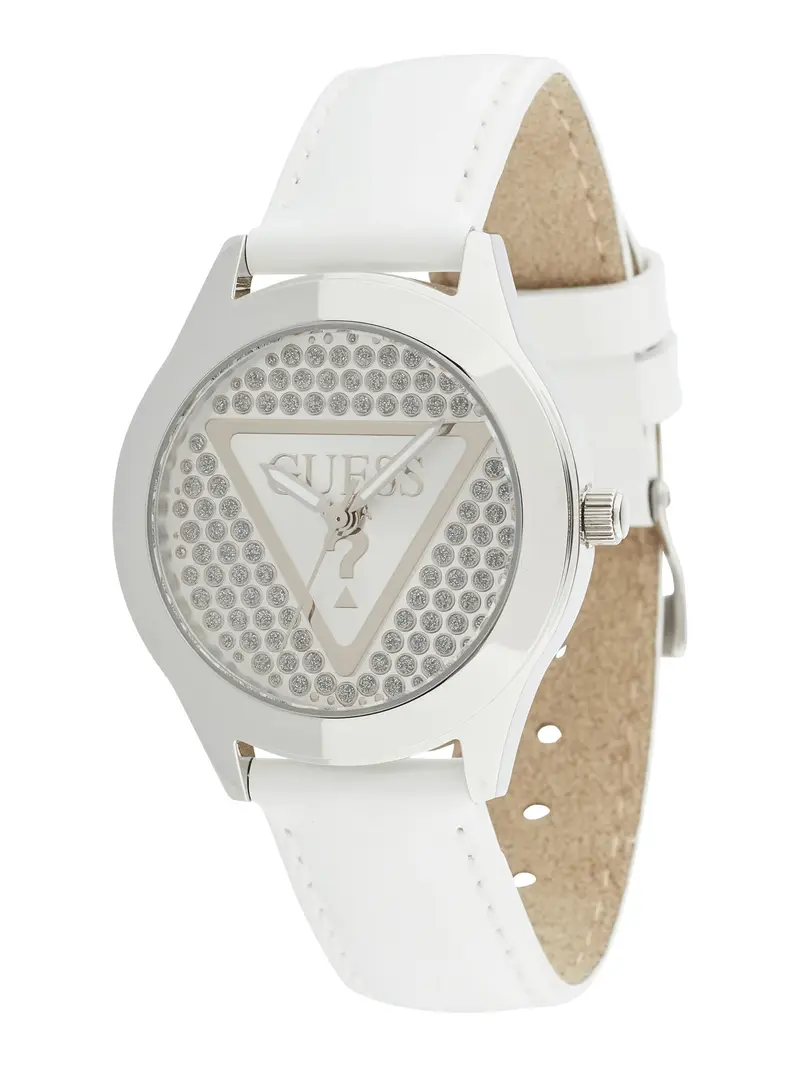 GUESS Orologio analogico argento / trasparente / bianco