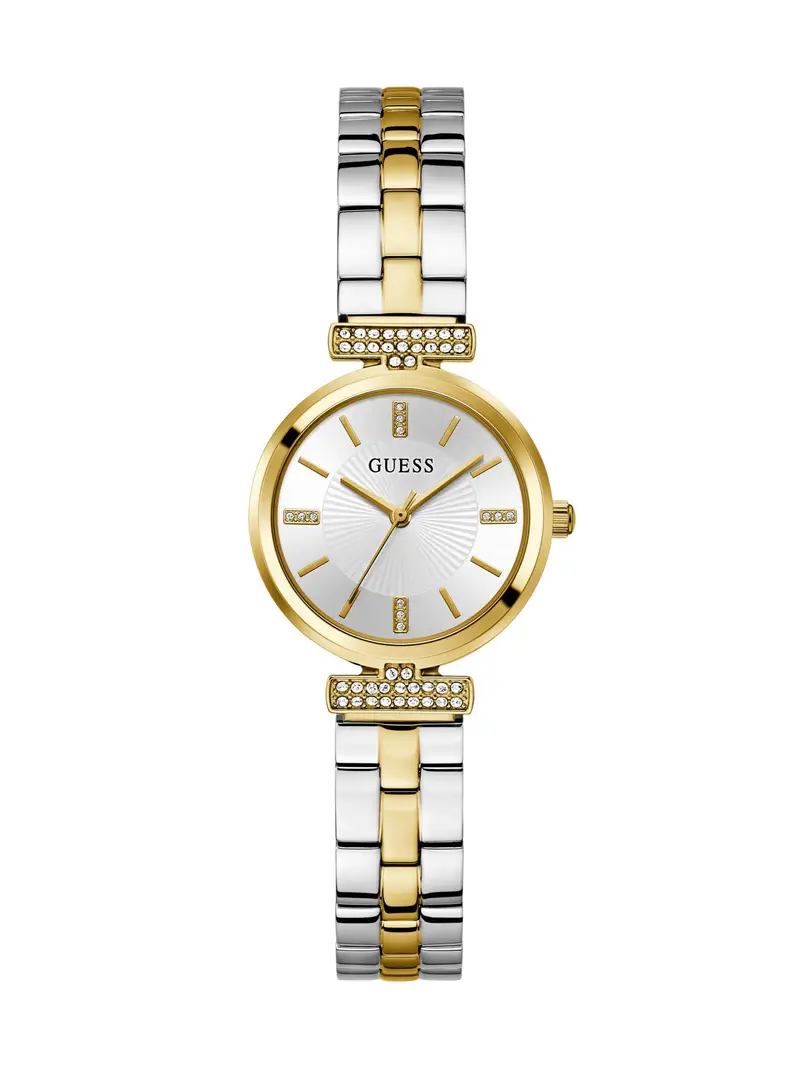 GUESS Orologio analogico 'Array'  oro / argento