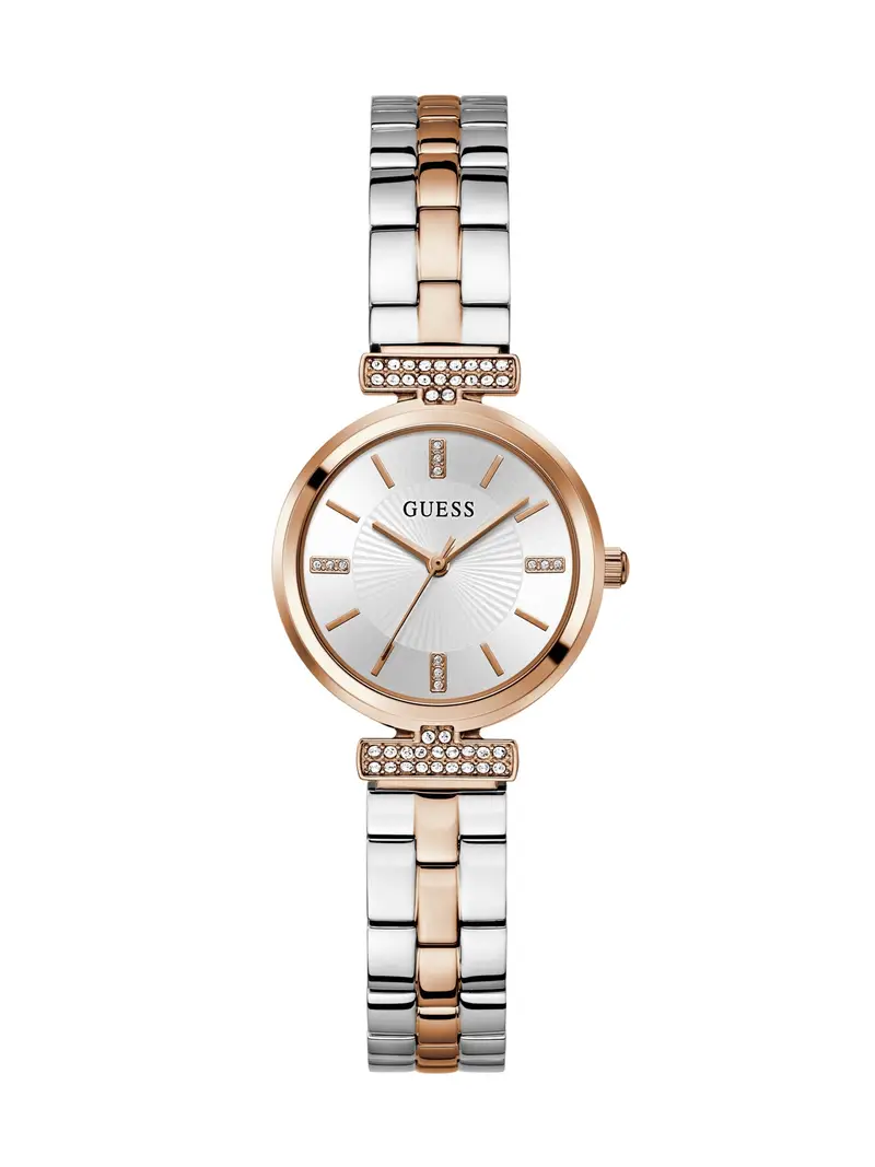 GUESS Orologio analogico 'ARRAY'  oro rosé / argento