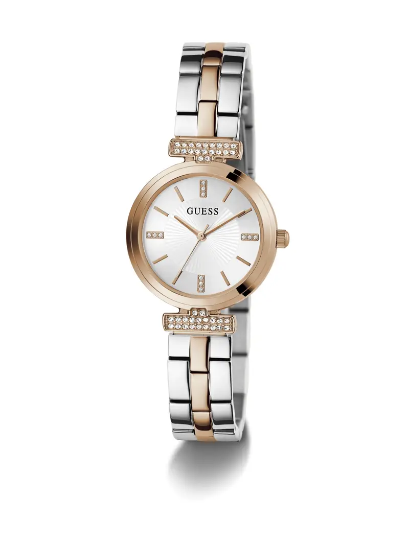 GUESS Orologio analogico 'ARRAY'  oro rosé / argento miniatura 3