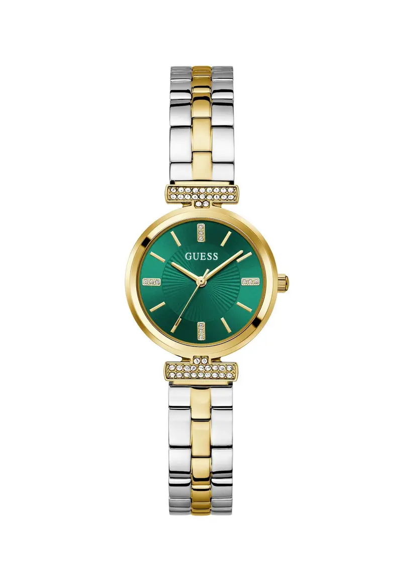 Orologio analogico 'Array' oro / verde scuro / argento