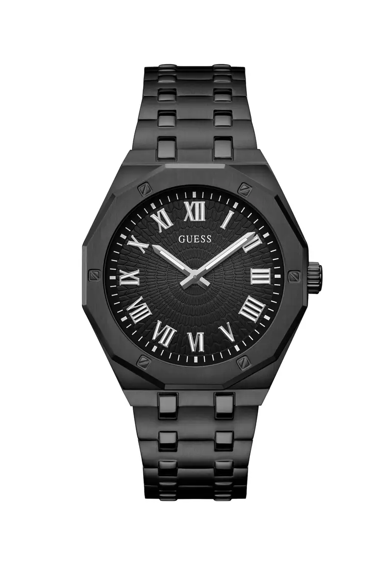 GUESS Orologio analogico 'Asset' oliva / nero