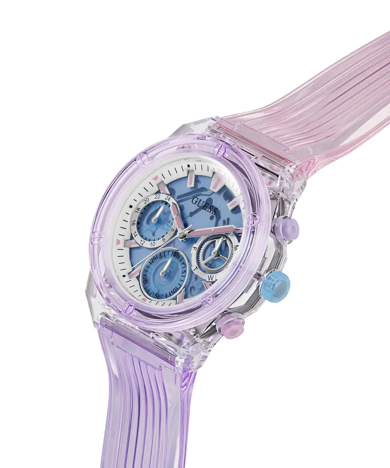 GUESS Orologio analogico 'Athena' blu chiaro / sambuco / rosa miniatura 3