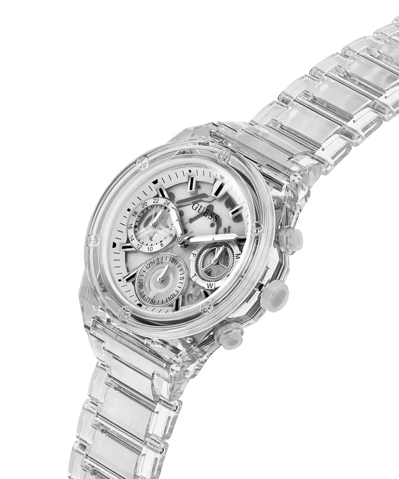 GUESS Orologio analogico 'Athena' grigio / trasparente miniatura 3