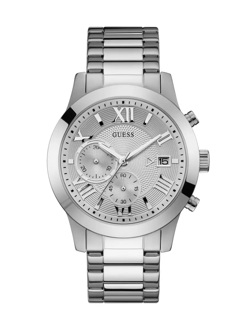 GUESS Orologio analogico 'Atlas'  nero / argento