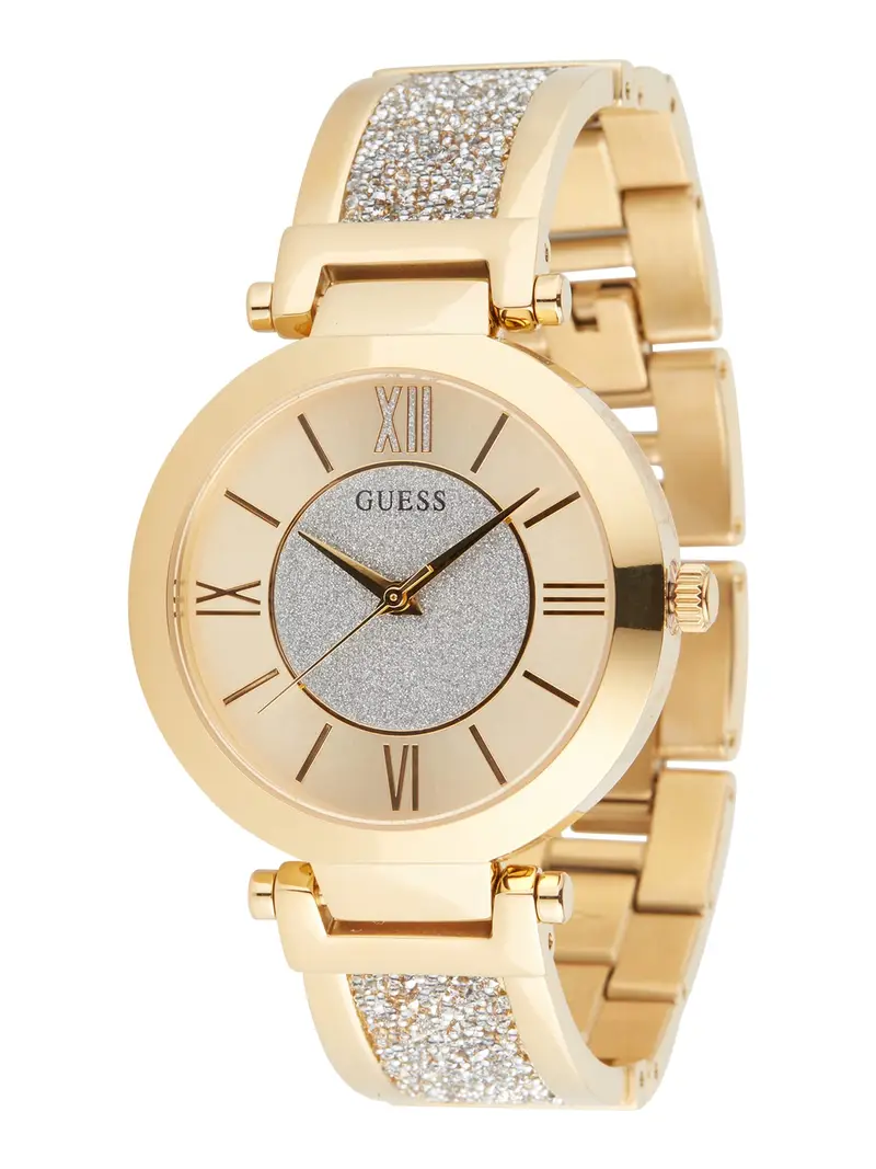 GUESS Orologio analogico 'Aurora' oro / argento