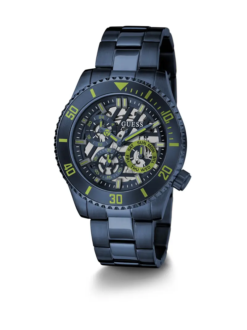GUESS Orologio analogico ' AXLE ' navy / grigio / verde
