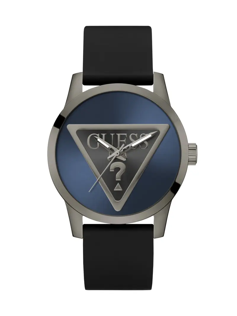 GUESS Orologio analogico ' BADGE '  blu / nero / argento