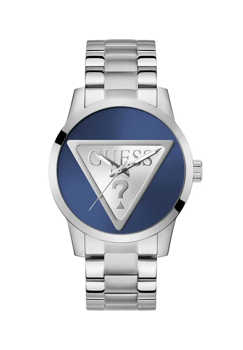 GUESS Orologio analogico 'Badge'  navy / argento