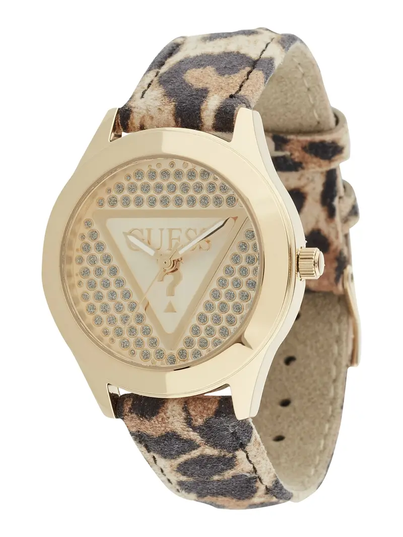 GUESS Orologio analogico beige / champagne / oro / nero