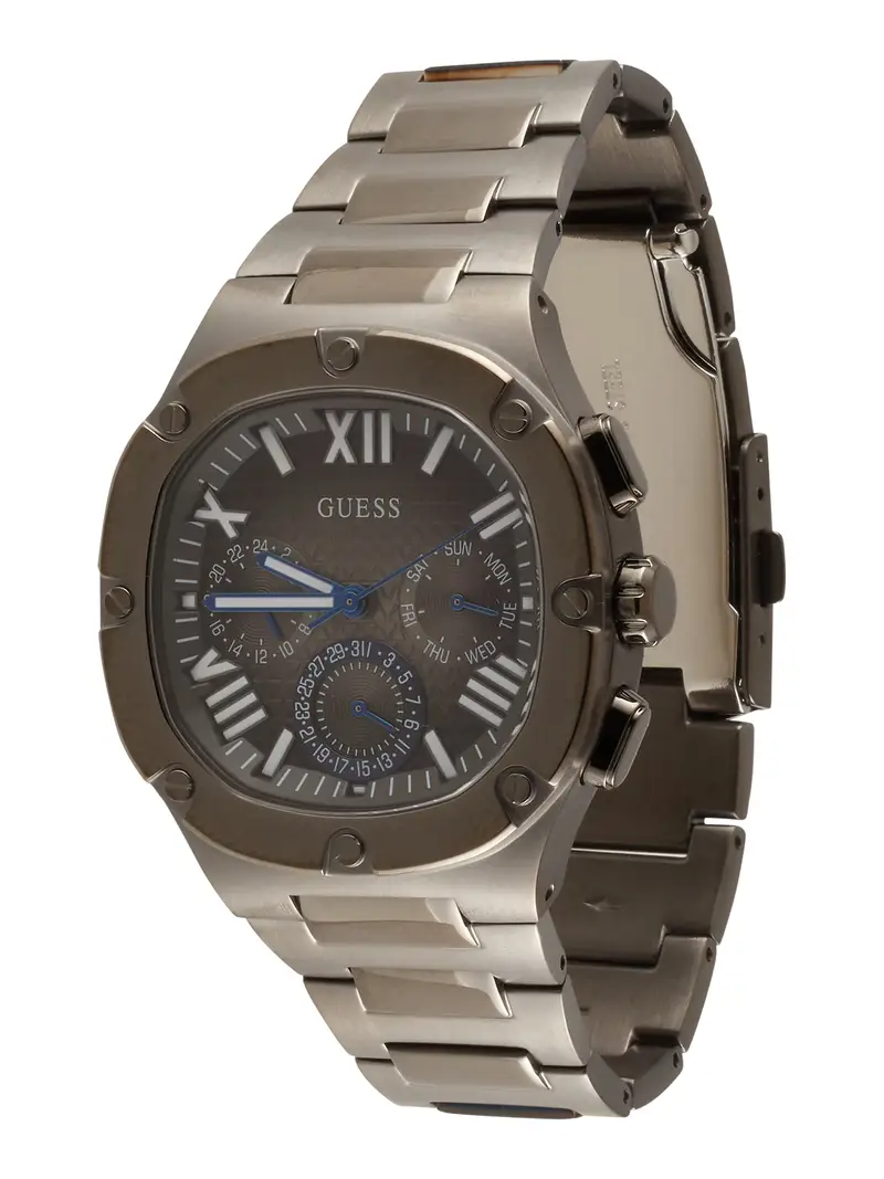 Orologio analogico blu / argento / bianco