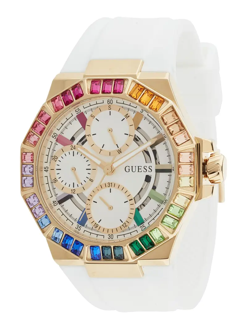 GUESS Orologio analogico  blu cobalto / oro / sambuco / bianco