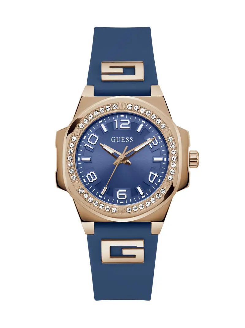 GUESS Orologio analogico  blu / oro