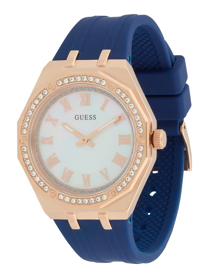 GUESS Orologio analogico  blu / oro / bianco