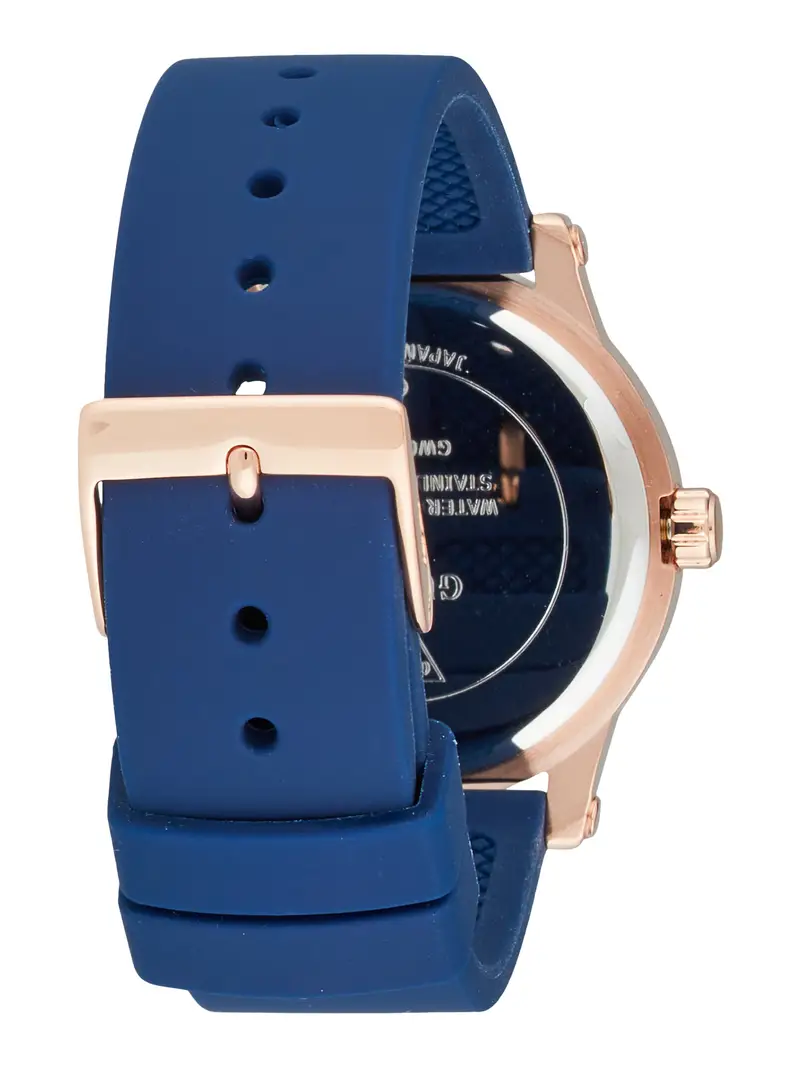 Orologio analogico blu / oro rosé miniatura 2