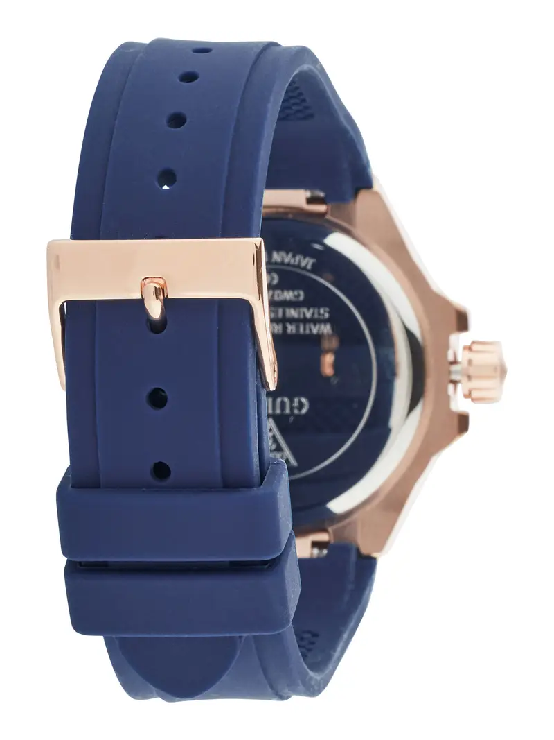 Orologio analogico blu scuro / oro miniatura 2