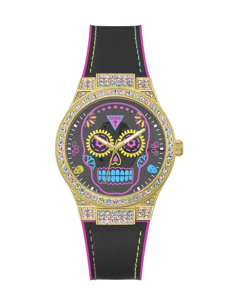 GUESS Orologio analogico 'Calaverta'  blu / giallo / rosa / nero
