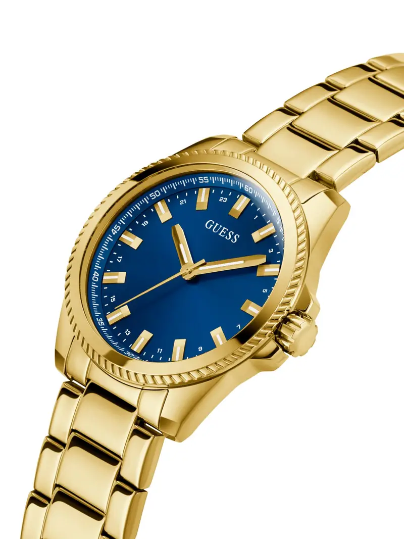GUESS Orologio analogico 'CHAMP' navy / oro miniatura 2