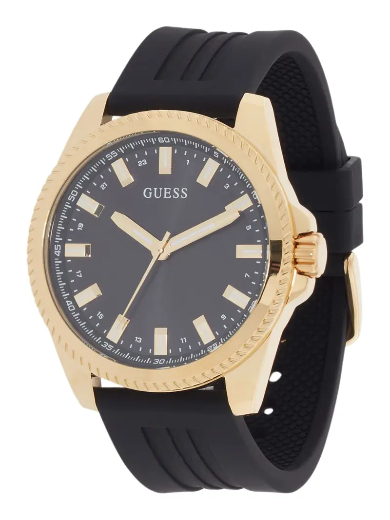 GUESS Orologio analogico 'CHAMP' oro / nero