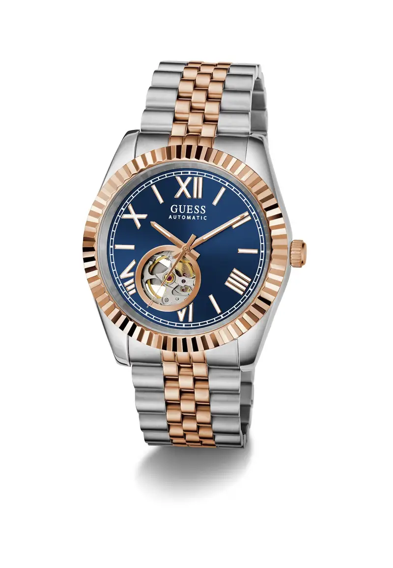 Orologio analogico 'CONNOISSEUR' navy / oro rosé / argento