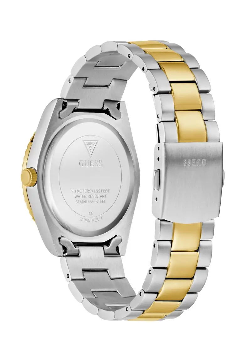 GUESS Orologio analogico 'Connoisseur' oro / grigio / verde miniatura 2