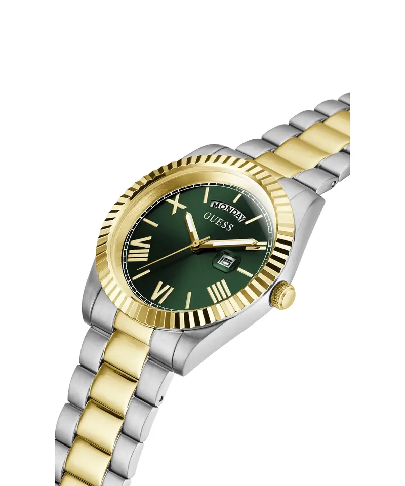 GUESS Orologio analogico ' CONNOISSEUR ' oro / verde / argento miniatura 3