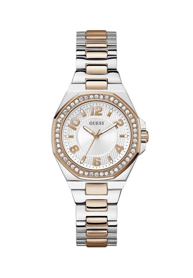 GUESS Orologio analogico 'Contessa' oro rosé / argento