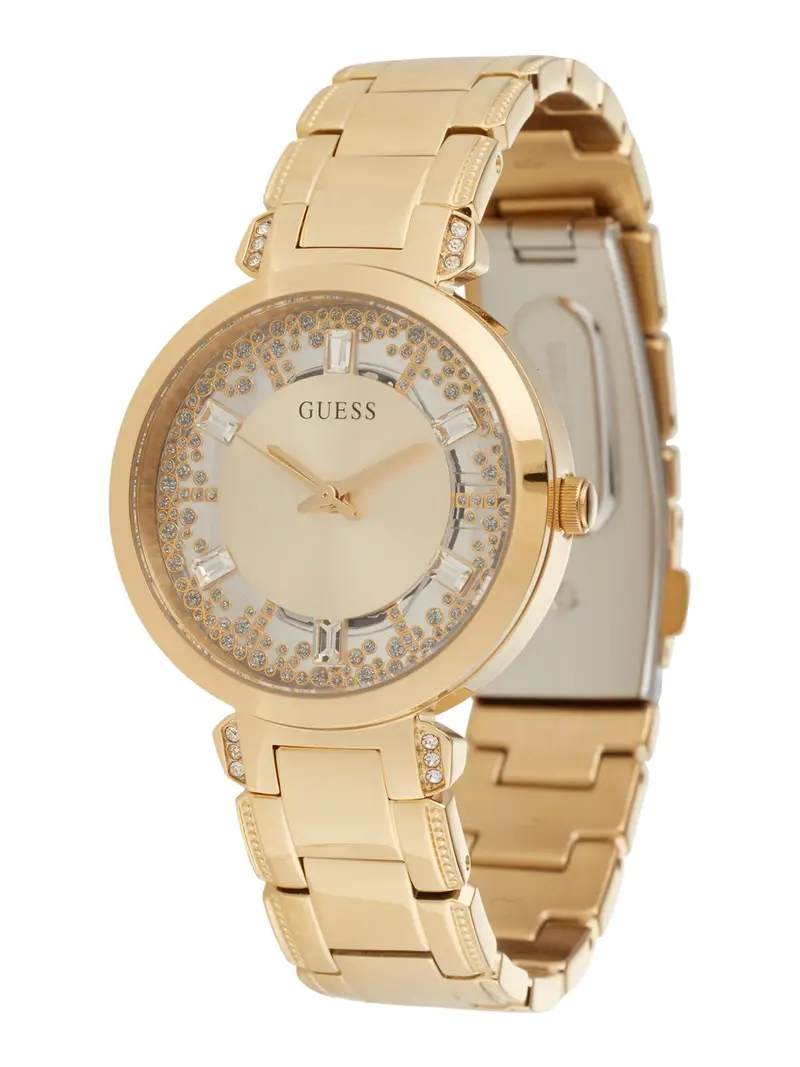 GUESS Orologio analogico 'Crystal Clear'  oro / argento / trasparente